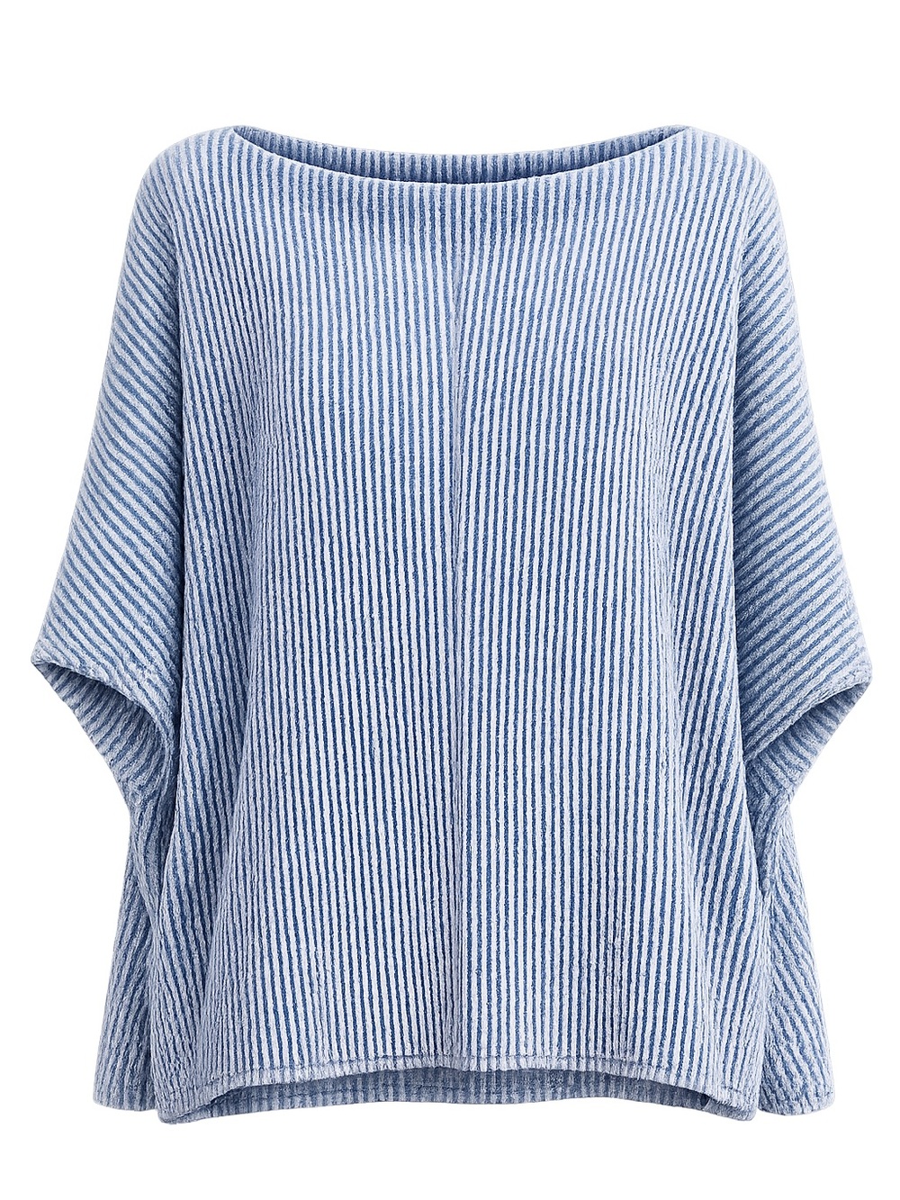 Gibsonlook Textured Knit‎ Top XXL Blue Waffle Dolman Sleeve Casual Oversized